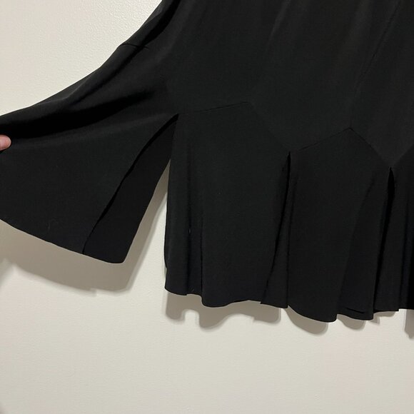 Cache Womens Y2K Skirt Size L Black Liquid Knit Deconstructed Goth Artsy 2000s - Picture 3 of 7